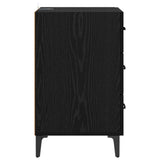 Bedside Cabinet Black Oak 40 x 40.5 x 66 cm Engineered Wood 880624