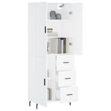 Highboard White 69.5x34x180 cm Engineered Wood 3195915