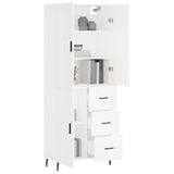 Highboard White 69.5x34x180 cm Engineered Wood 3195915