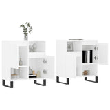 Sideboards 2 pcs High Gloss White Engineered Wood 3190135