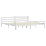 Bed Frame without Mattress White Solid Pinewood 200x200 cm 322074