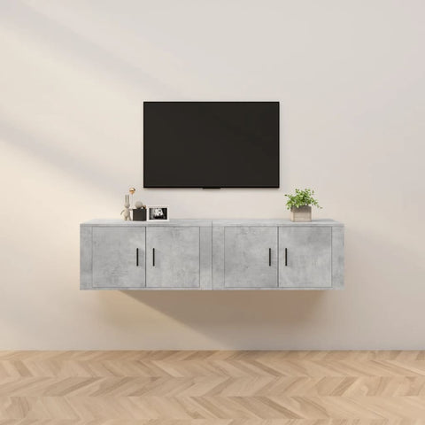 Wall-mounted TV Cabinets 2 pcs Concrete Grey 80x34.5x40 cm 3188354