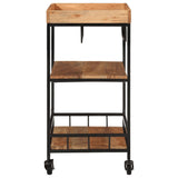 Bar Cart 60x40x80 cm Solid Wood Acacia and Iron 372753