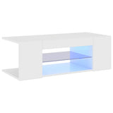 TV Cabinet with LED Lights High Gloss White 90x39x30 cm 804244