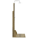 Outdoor Shower 225 cm Impregnated Pine Wood and Stainless Steel 886351