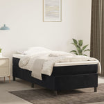 ZNTS Bed Frame without Mattress Black Single Velvet 3121222
