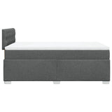 Box Spring Bed with Mattress Dark Grey 120x190 cm Fabric 3285835