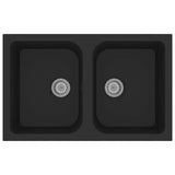 Kitchen Sink Black 76 x 48 x 30 cm Granite 147081