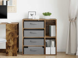 Sideboard with Drawer Smoked Oak 60 x 33.5 x 84 cm 8000472