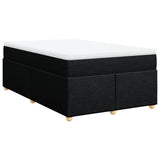 Box Spring Bed with Mattress Black 120x200 cm Fabric 3285368