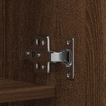 Shoe Cabinet with Door Brown 80 x 35.5 x 180 cm Engineered wood 3333842