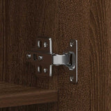Shoe Cabinet with Door Brown 80 x 35.5 x 180 cm Engineered wood 3333842