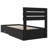 Bed Frame with Drawer with Headboard Manual Engineered Wood 3411676