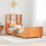 Bookcase Bed without Mattress Wax Brown 75x190 cm Small Single Solid Wood 3323832