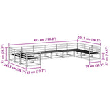 Outdoor Sofa Set 10 pcs Natural Solid Acacia Wood 3368222