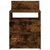 Bedside Cabinets 2 pcs with 2 Drawers Smoked Oak 40x33x60 cm 858569