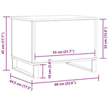 Coffee Table Artisan Oak 60x44.5x45 cm Engineered Wood 857441