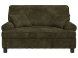 XXL Armchair with Cushions Green 1.5 Lines Fabric 42043502