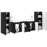 Bathroom Furniture Set 5 pcs Black 33 x 34.5 x 100 cm 3405994