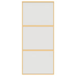 ZNTS Sliding Door Gold 90x205 cm Frosted ESG Glass and Aluminium 155152