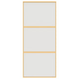 ZNTS Sliding Door Gold 90x205 cm Frosted ESG Glass and Aluminium 155152