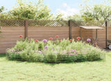 Garden Fence with Stakes 24 pcs 95 x 50 cm Mesh Silver 42042973