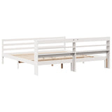 Bed Frame with Headboard without Mattress White 180x200 cm Super King 3306652
