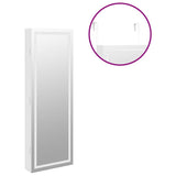 Mirror Jewellery Cabinet with LED Lights Wall Mounted White 353250