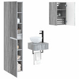 Bathroom Furniture Set 3 pcs Grey Sonoma 33 x 34.5 x 160 cm 3406049