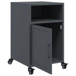 ZNTS Bedside Cabinets 2 pcs Anthracite 36x39x59 cm Steel 846721