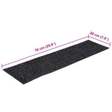 Stair Mats Self-adhesive 30 pcs 76x20 cm Dark Grey Rectangular 3365722