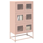 ZNTS Highboard Pink 68x39x123 cm Steel 853351