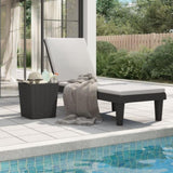 Sun Lounger Black Polypropylene Standard Adjustable Armrests 364146
