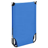 Sun Lounger Blue Steel frame and polyester fabric Standard Size 47754