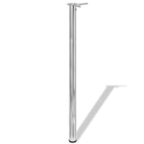 4 Height Adjustable Table Legs Chrome 1100 mm 242135
