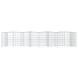 Arched Gabion Raised Bed 400x100x100 cm Galvanised Iron 153555