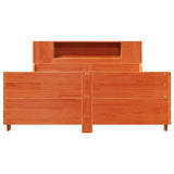 Bed Frame without Mattress Wax Brown 140x200 cm Solid Wood Pine 3323769