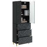 Cabinet Set 2 pcs Black 66 x 34.5 x 90 cm Engineered Wood 3416719