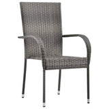Garden Dining Set Grey and Black 3099408