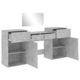 4 Piece Dressing Table Set Concrete Grey Engineered Wood 3276528