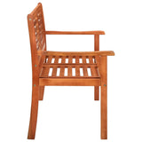 Bench Brown Solid eucalyptus wood 2-Seater Ergonomic 44398