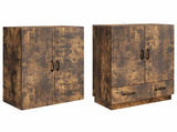 Cabinet Set 2 pcs Smoked Oak Engineered Wood 3416777
