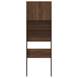 Washing Machine Cabinet Brown Oak 64x24x190 cm Engineered Wood 859133