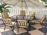 Seven-Piece Garden Dining Set with Cushions - Beige T3398P319999