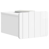 Wall-Mounted Bedside Cabinet with Drawer 2 pcs High Gloss White 898264