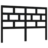 Bed Headboard Black 126x4x100 cm Solid Wood Pine 814188