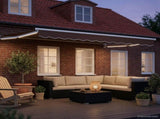 Manual Retractable Awning with LEDs Brown and White 3 x 2 m 3419195