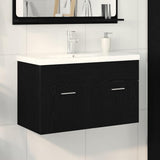Bathroom Cabinet Black Oak 80 x 38.5 x 46 cm Engineered Wood 3333139
