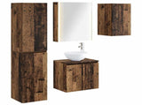 Bathroom Cabinet Set 5 pcs Old Wood 53 x 15.5 x 70 cm 3407309