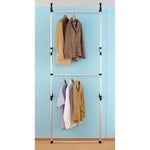 ZNTS Telescopic Wardrobe System with Rods Aluminium 321112